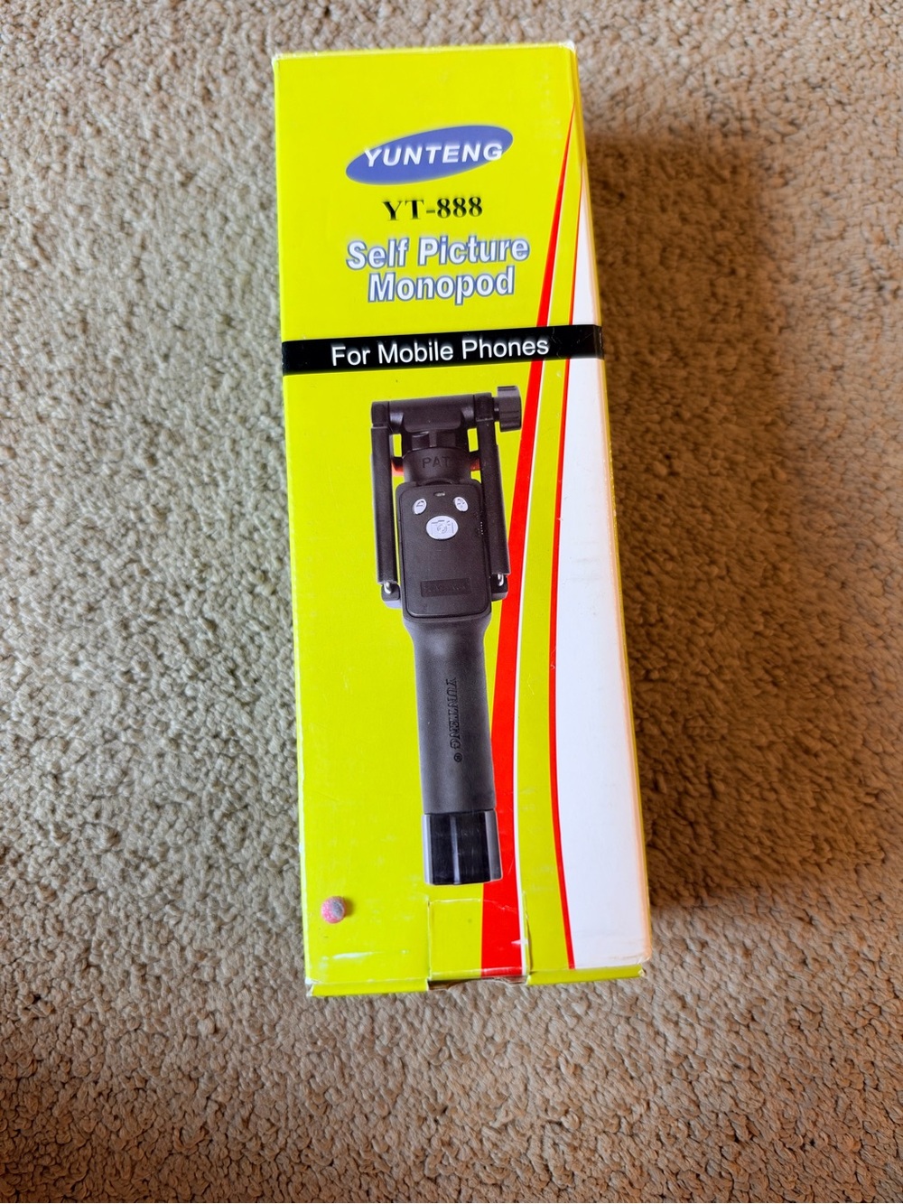 YT-888 Black Selfie Monopod for Mobile Phones